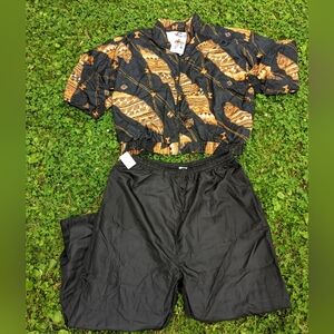 Vtg‎ 90s Abstract print windbreaker Tracksuit NEW OLDSTOCK